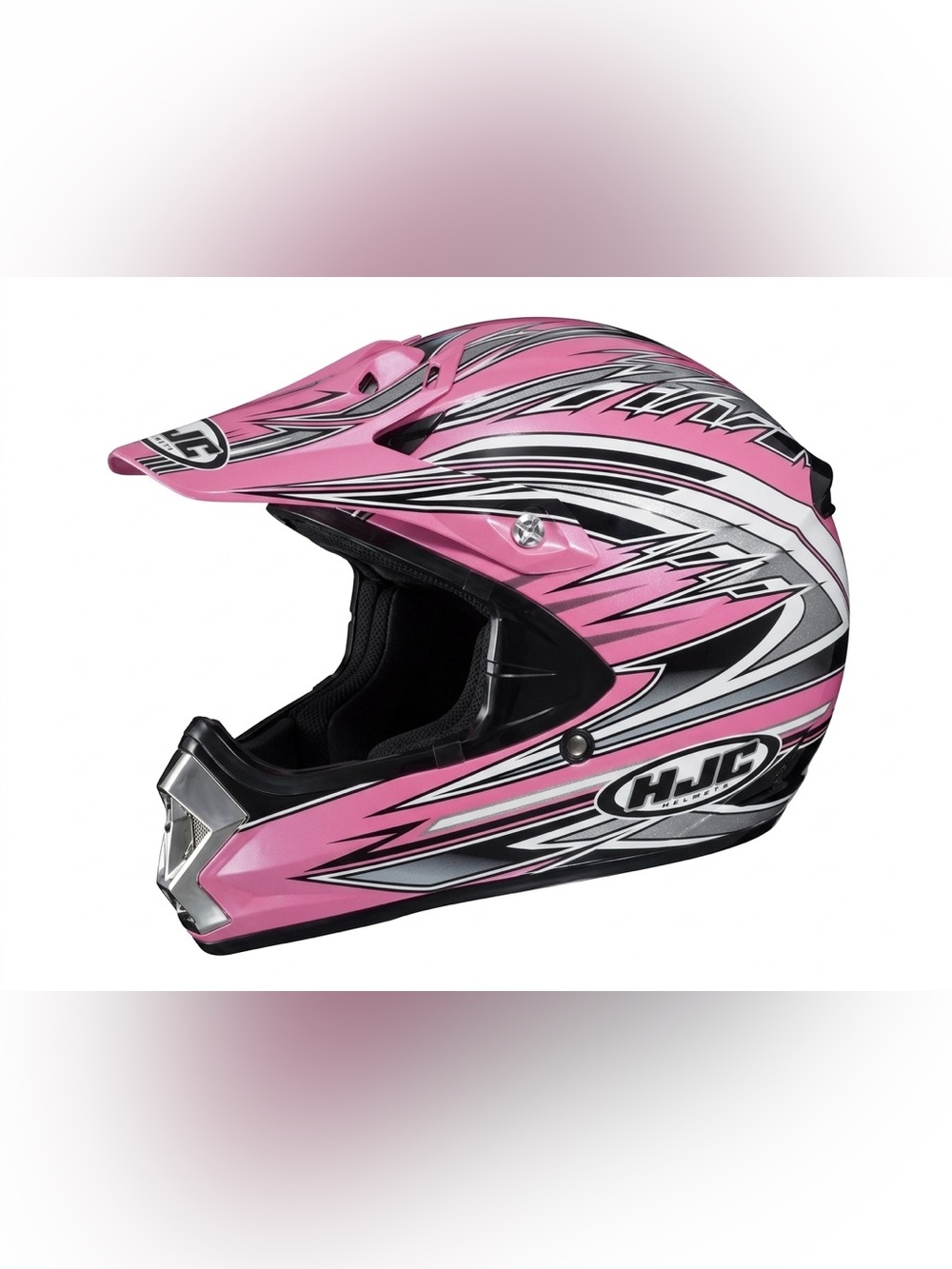 HJC CL-X5 Motocross Helmet - Pink, Black, & White - Size Large - EUC